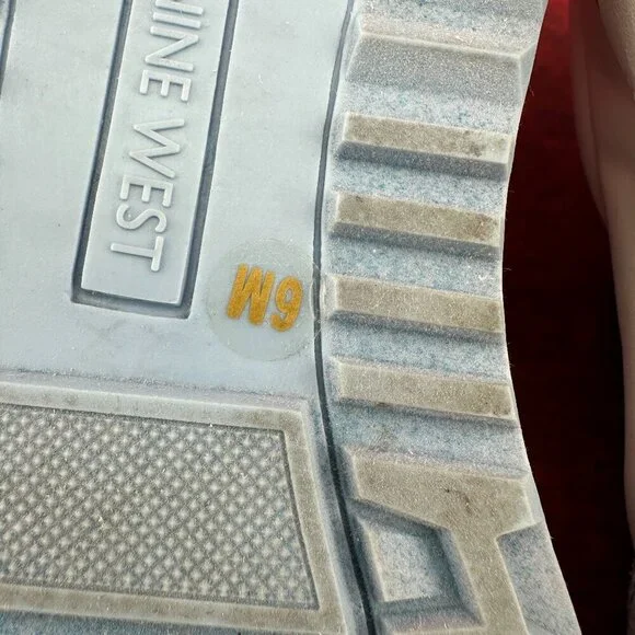 NINE WEST WOMEN'S CALPHA PLATFORM LACE-UP SNEAKERS WHITE/BLUE SIZE 6 M - Picture 8 of 8